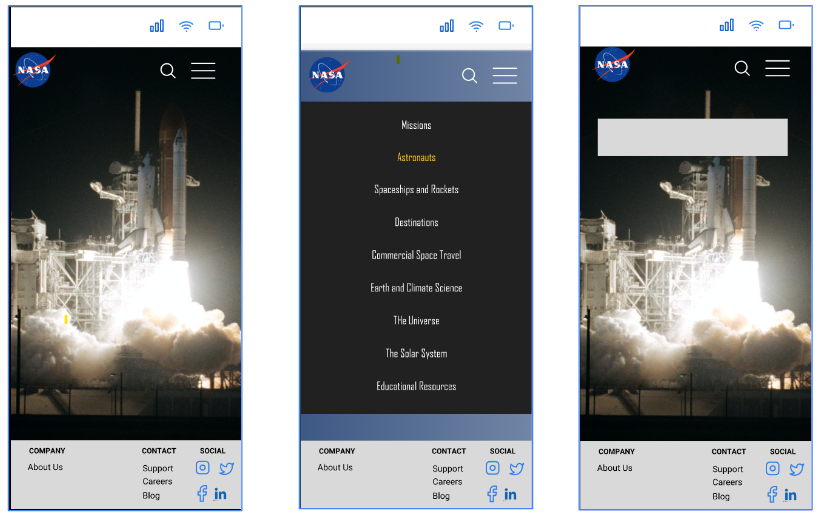 NASA mid-fi prototype