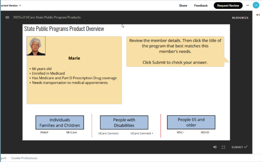 UCare eLearning redesign