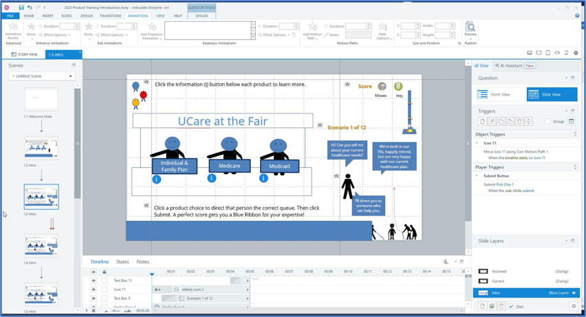 UCare at the Fair interactive Storyline course